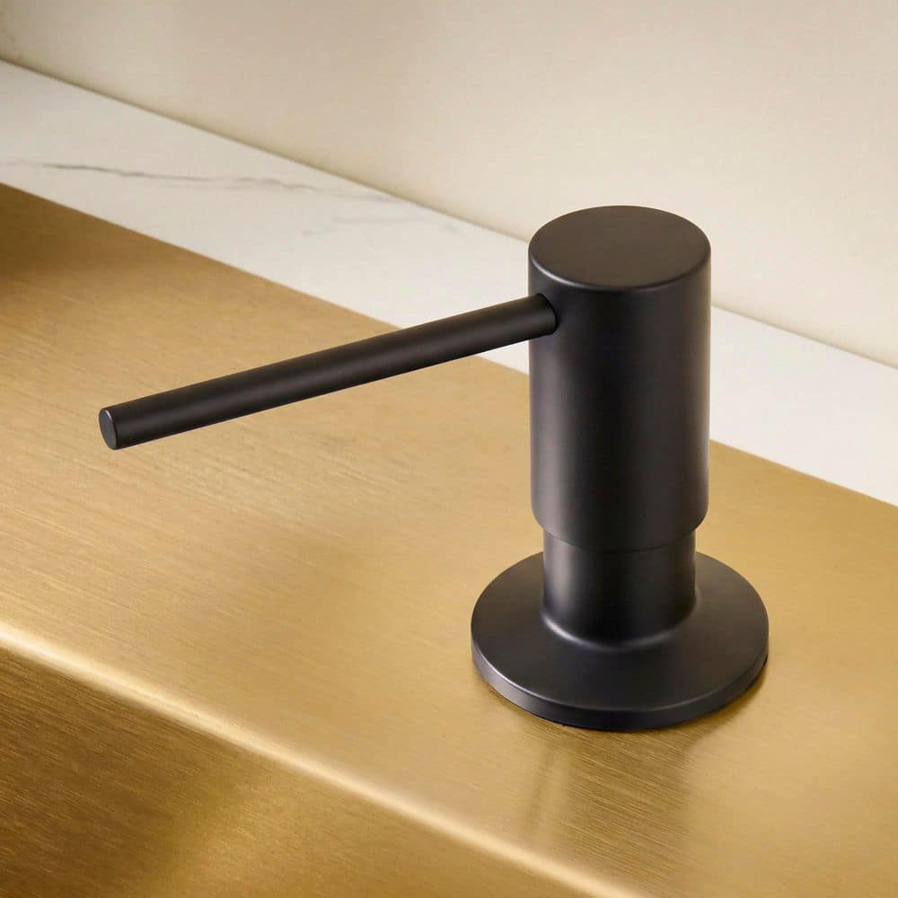 Matte Black Built-In All Metal Countertop Soap Dispenser Dish Soap Hand Lotion Pump with Refillable Bottle price history on PriceWatchPro