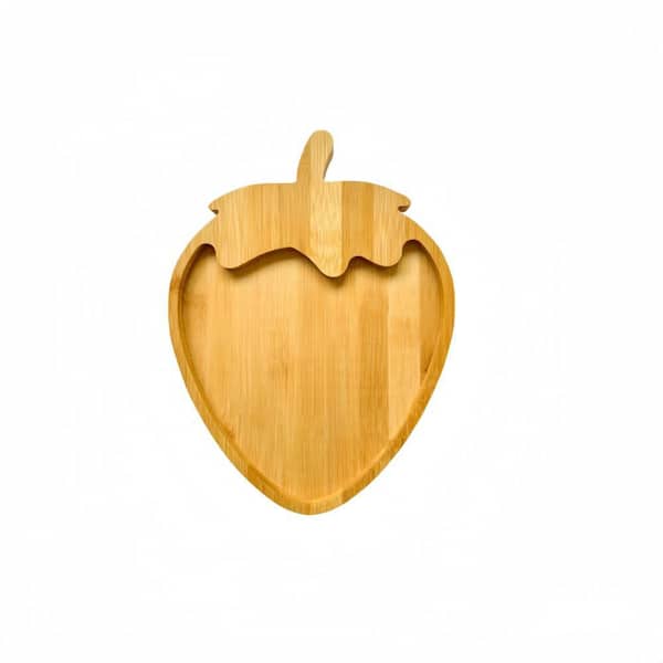 8.2 in. Yellow Wood Platters Serving Tray for Baby Shower, Party, Berry, Birthday, Table Serving and Food Display