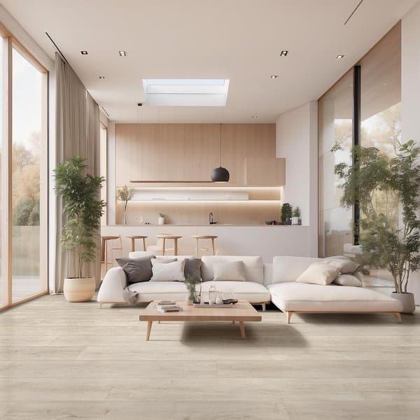 Huskie Bayer 30 MIL x 9 in. W x 48 in. L Click Lock Waterproof Luxury Vinyl Plank Flooring (17.96 sq. ft./Case)