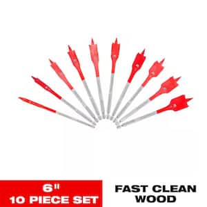 SPEEDemon High Speed Steel Spade Bit Set with Pouch (10-Piece)