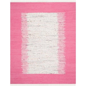 Montauk Ivory/Pink 8 ft. x 10 ft. Border Area Rug