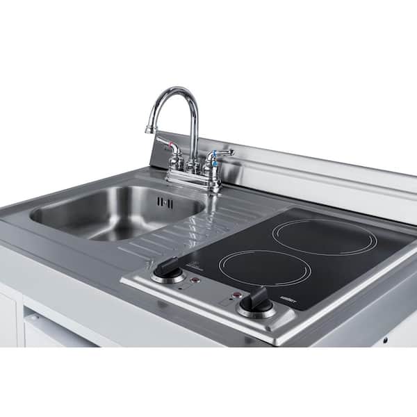 39 in. Compact Kitchen in White