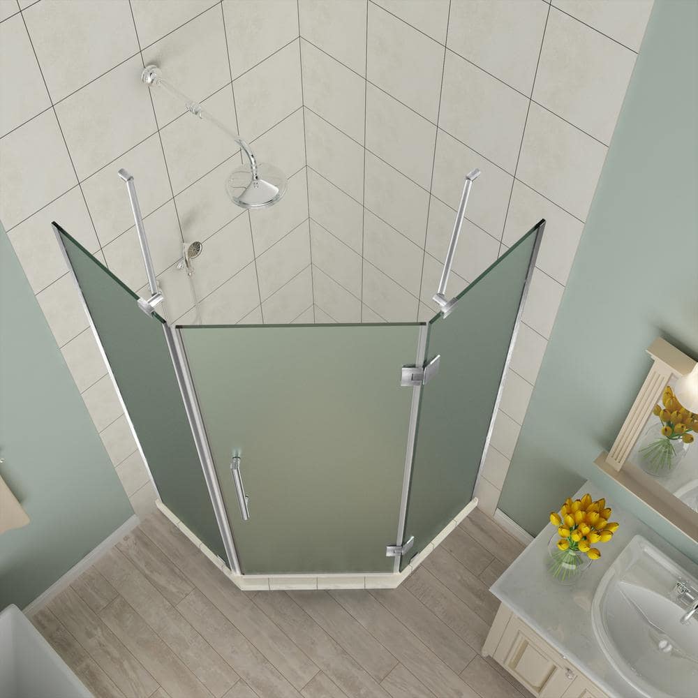 Merrick 36.5" x 72" Frosted Glass Neo-Angle Shower Enclosure