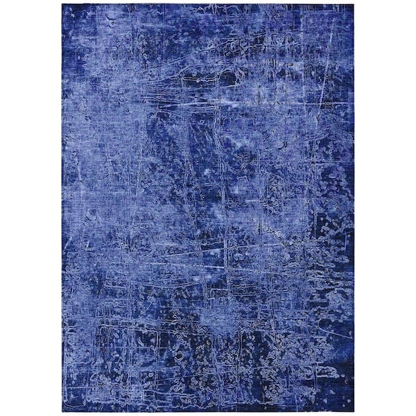 Addison Rugs Chantille ACN559 Navy 2 ft. 6 in. x 3 ft. 10 in. Machine Washable Indoor/Outdoor Geometric Area Rug