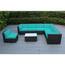 Ohana Depot Ohana Black 7-Piece Wicker Patio Seating Set With ...