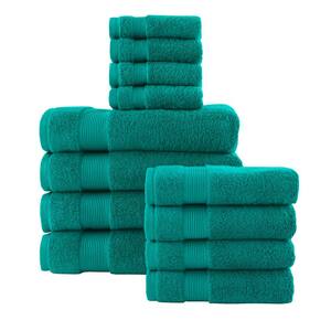 HygroCotton Emerald Coast Green 12-Piece Bath Towel Set