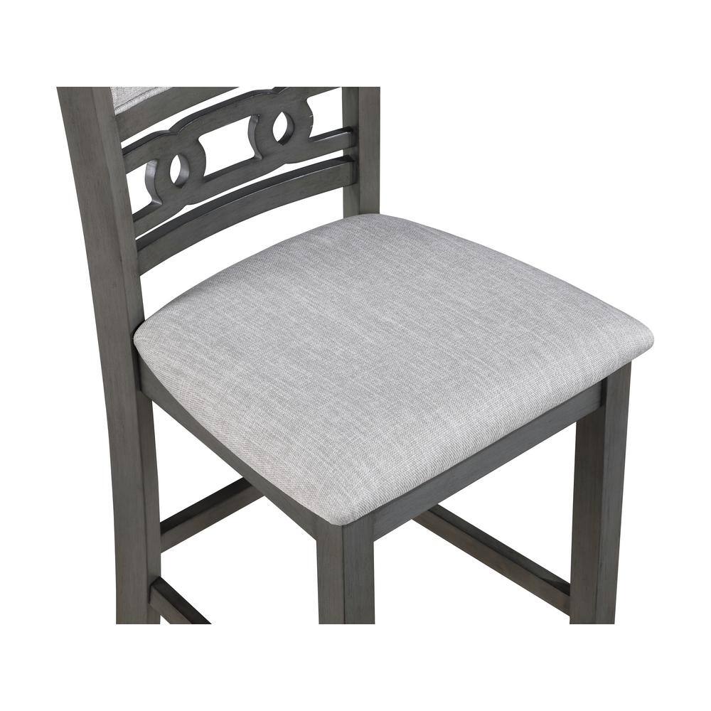 Gia Gray Wood 5-Piece Counter Height Dining Set