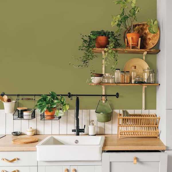 Glidden Premium 1 qt. Bronze Green PPG1114-6 Satin Interior Latex