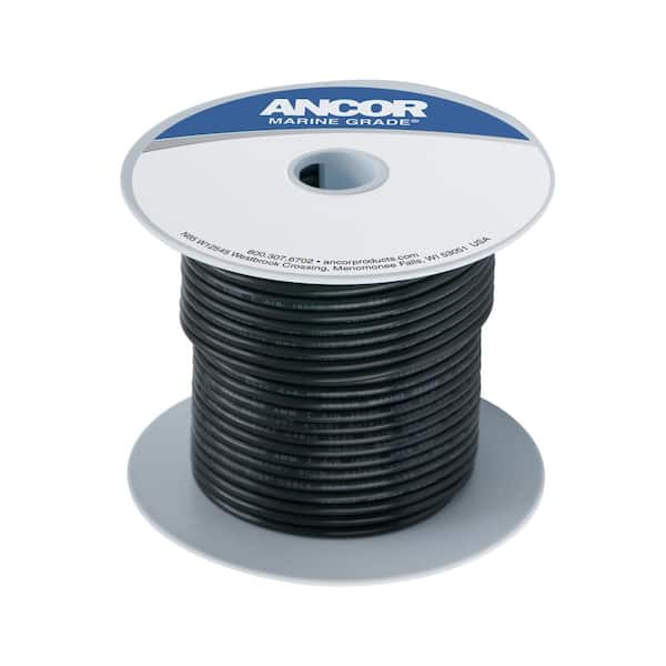 Marine Grade Tinned Copper Battery Cable 8 AWG, Black, 100 ft.