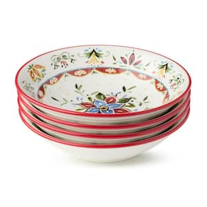 Provence 36 fl. oz. Assorted Colors Ceramic Soup Bowl 9 in. x 2 in. 4 asst.