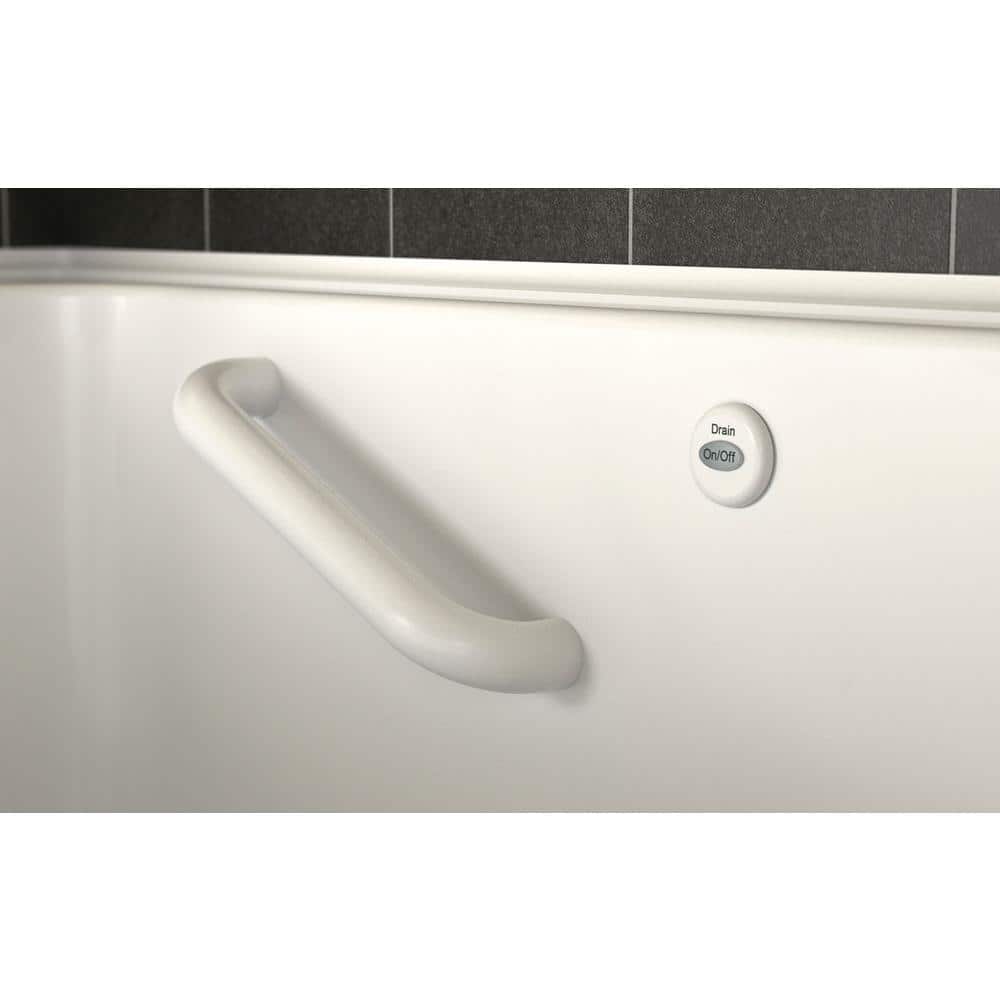 59.5'' x 29.75'' Linen Fiberglass Walk-In Bathtub with Faucet