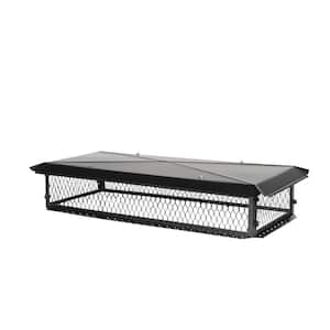 37 in. x 15 in. x 8 in. H Chimney Cap in Black Galvanized Steel