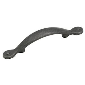Inspirations 3 in (76 mm) Wrought Iron Dark Drawer Pull