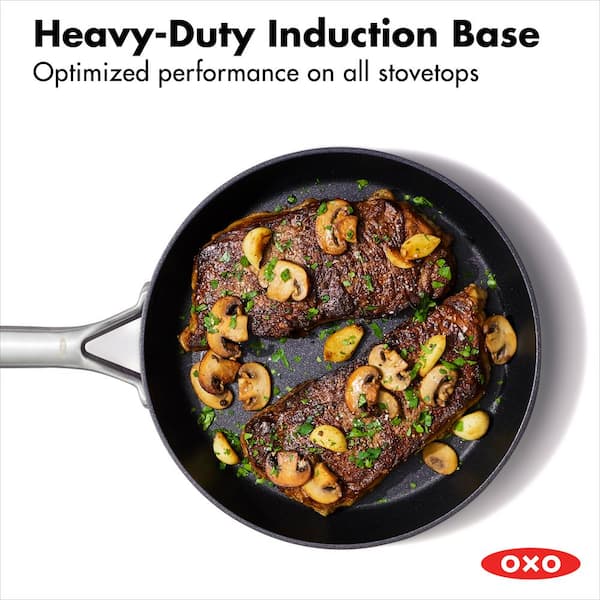 OXO Professional Hard Anodized PFAS-Free Nonstick, 12 Frying Pan Skillet,  Induction, Diamond reinforced Coating, Dishwasher Safe, Oven Safe, Black