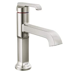 Tetra Single-Handle Single Hole Bathroom Faucet in Lumicoat Stainless