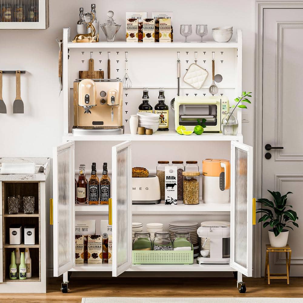 White metal bakers rack hotsell