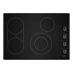 30 in. Radiant Electric Cooktop in Black with 4 Elements and Reversible Grill, Griddle