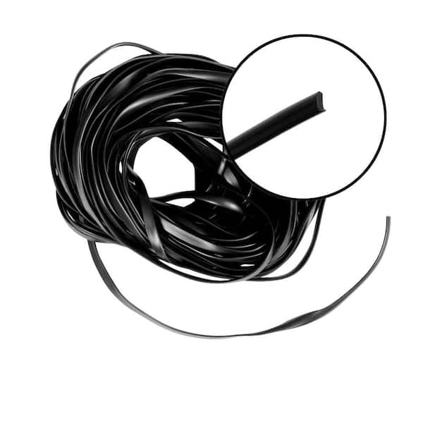 0.3125 in. x 100 ft. Black Flat Screen Spline