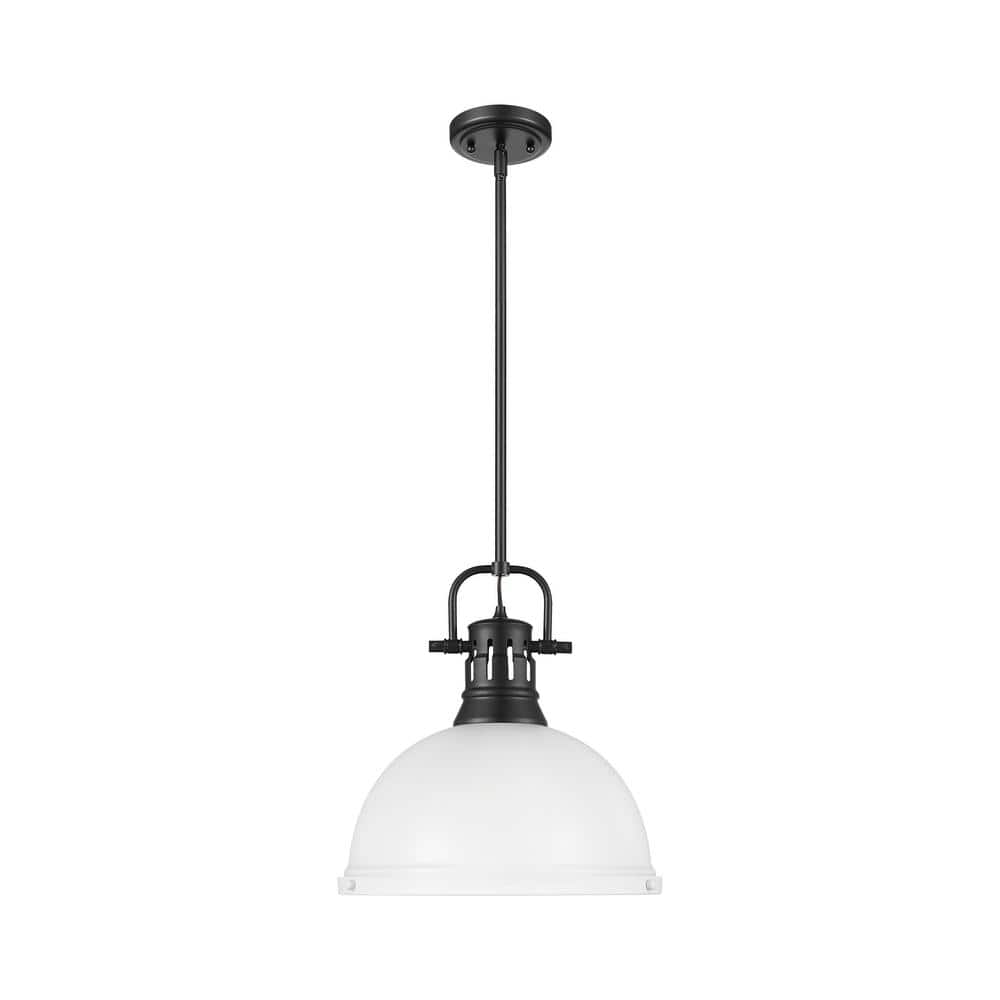Duncan 100-Watt 1-Light Matte Black Pendant Light with Steel Shade price history on PriceWatchPro