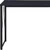 Close-up of the black metal frame and leg of the Homeroots computer desk.