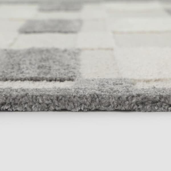 Bernadette Grey 5 ft. 3 in. x 7 ft. Checkered Area Rug