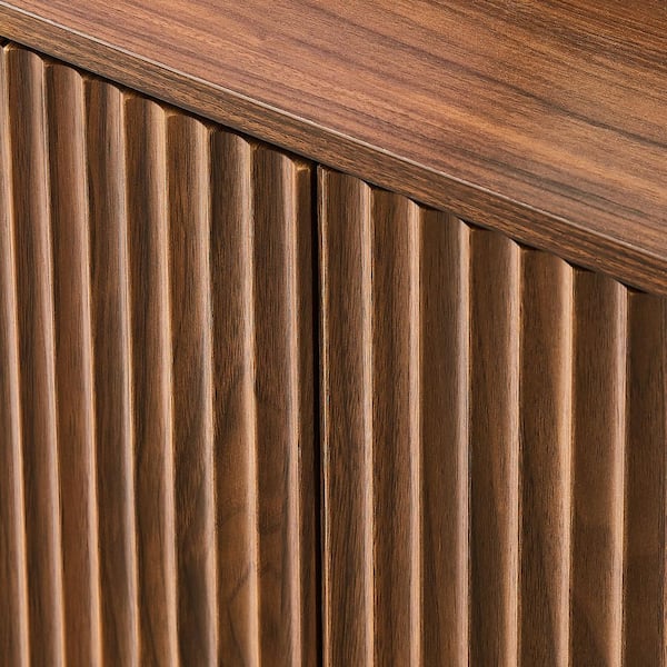 Noble House Raymond Walnut 34.30 in. H Accent Storage Cabinet with