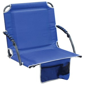 NEW Stansport Folding Stadium Seat with Arms Blue 19 X17 X5.5 Inch 