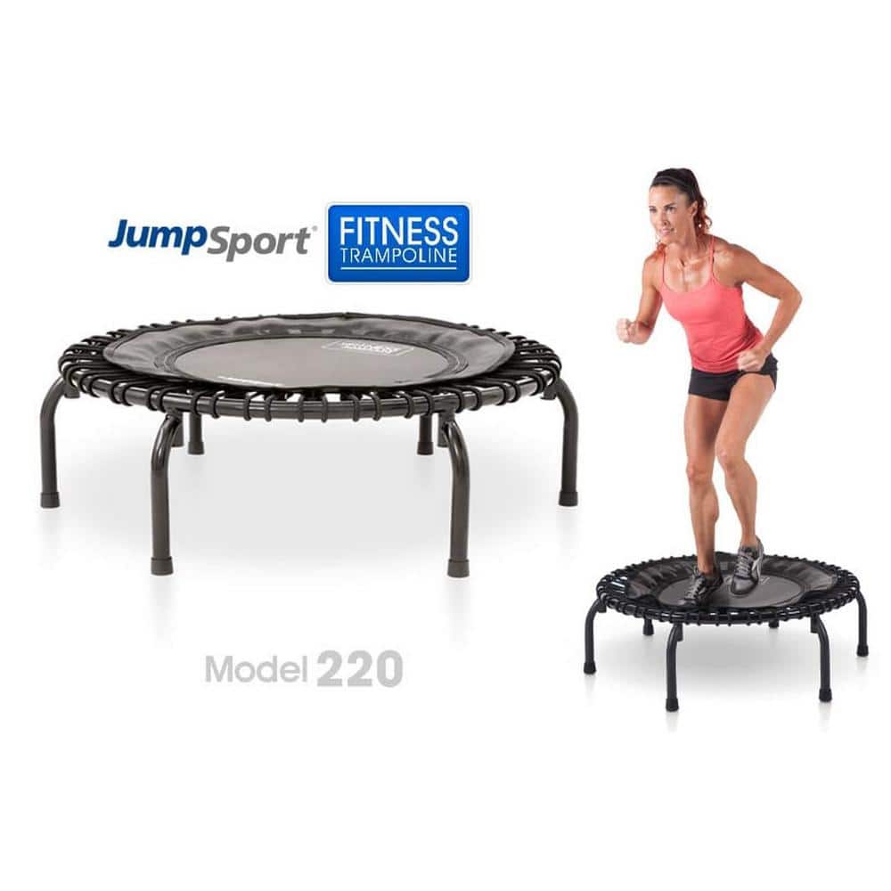 39-Inch Black Steel Round Fitness Rebounder Mini Trampoline