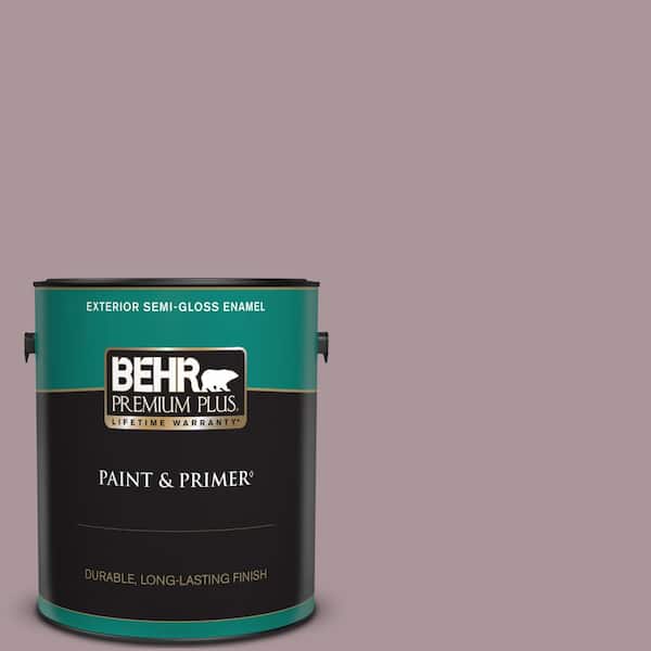 BEHR PREMIUM PLUS 1 gal. #ICC-64 Heirloom Quilt Semi-Gloss Enamel Exterior Paint & Primer