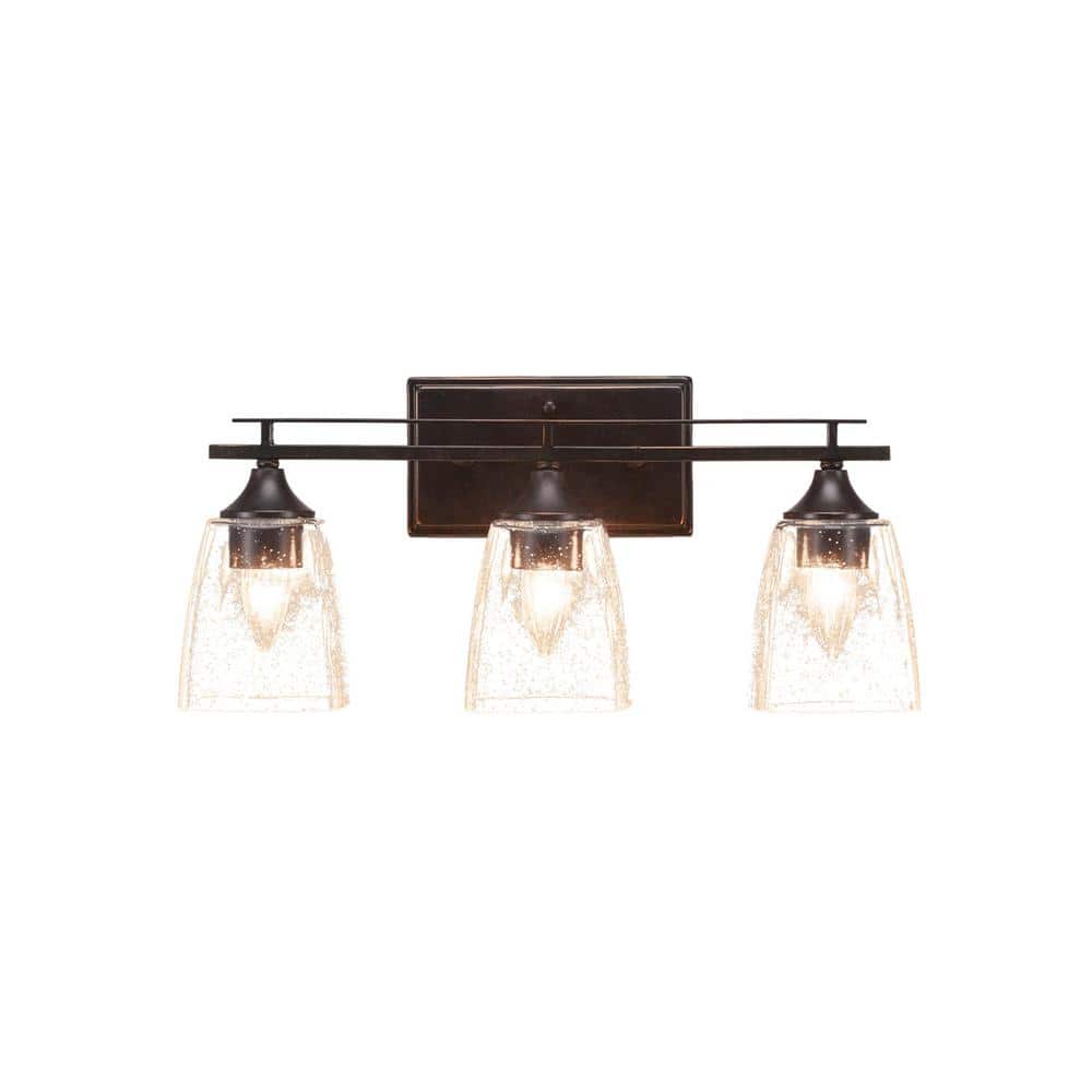 Ontario 18 in. 3-Light Dark Granite Vanity Light