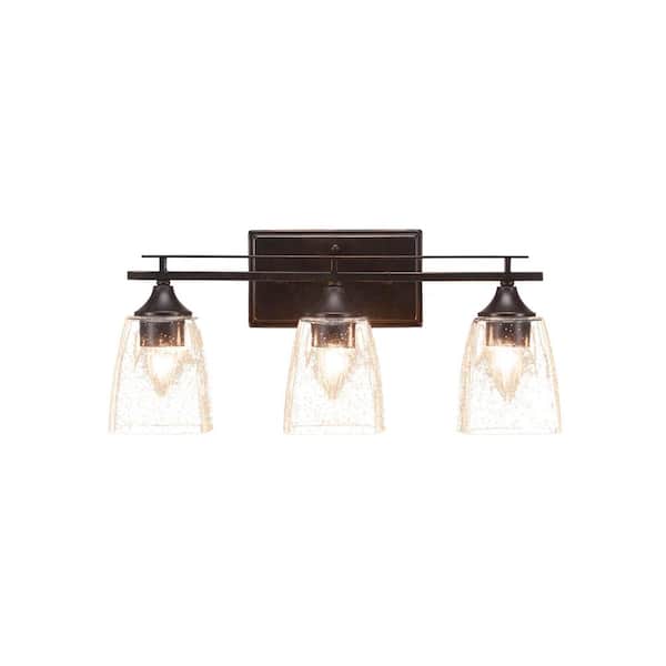 Unbranded Ontario 18 in. 3-Light Dark Granite Vanity Light