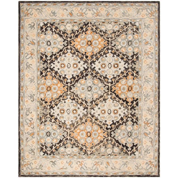 SAFAVIEH Aspen Beige/Brown 9 ft. x 12 ft. Border Area Rug