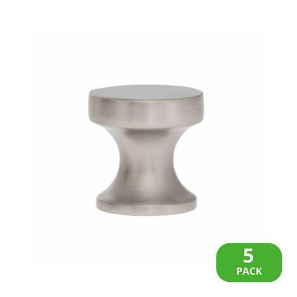 Sumner Street Home Hardware High Desert 1 in. Satin Nickel Round Cabinet Knob (5-Pack)