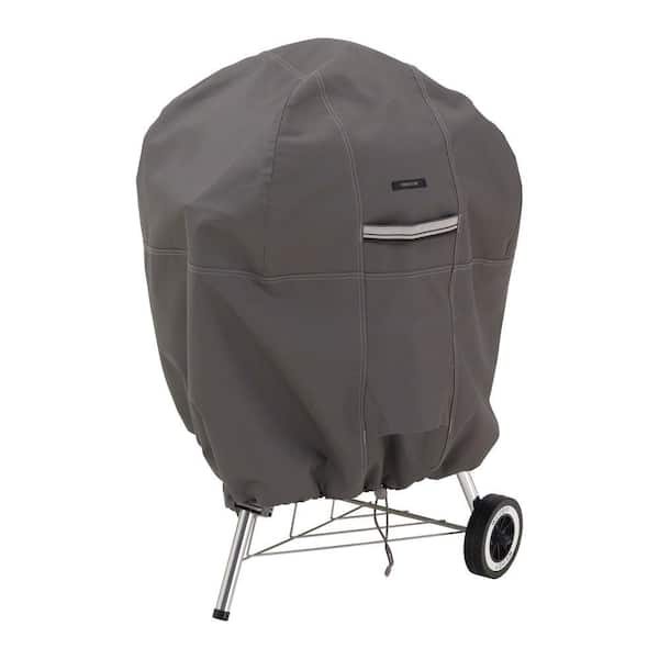 Classic Accessories Ravenna 38 in. H x 26.5 in. Dia Kettle BBQ Grill Cover in Dark Taupe