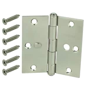 3-1/2 in. Square Corner Stainless Steel Security Door Hinge