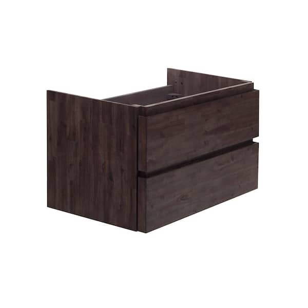 Formosa 35 in. Wall Mount Floating Single Bath Vanity Cabinet without Top in Acacia