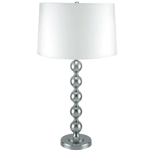 Illumine 28.3 in. Polished Steel Table Lamp
