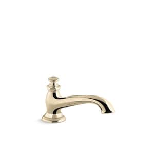 Artifacts Deck-Mount Bath Spout With Flare Design, Vibrant French Gold