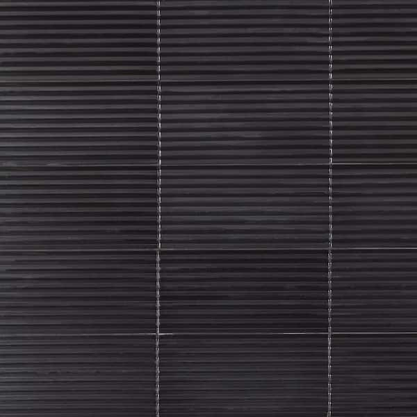 Ivy Hill Tile Ardor Linear Black 4.7 in. x 9.7 in. Metallic 