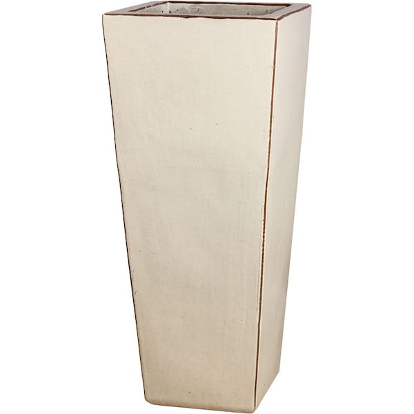 Unbranded 15 in. Antique White Ceramic Malibu Square