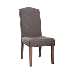 Helen Natural Fabric Nailhead Side Chair (Set of 2)
