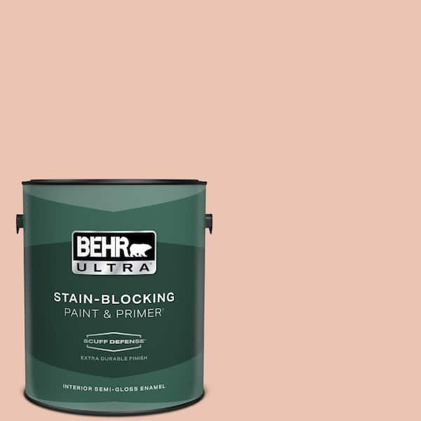 BEHR ULTRA 1 gal. Home Decorators Collection #HDC-CT-14 Coral Coast Extra Durable Semi-Gloss Enamel Interior Paint & Primer