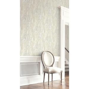 Veined Marble Beige and Cream Paper Non - Pasted Strippable Wallpaper Roll (Cover 60.75 sq. ft.)