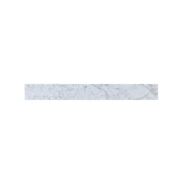 Unbranded Timeless Home 32 in. W Marble Vanity Backsplash in Carrara White