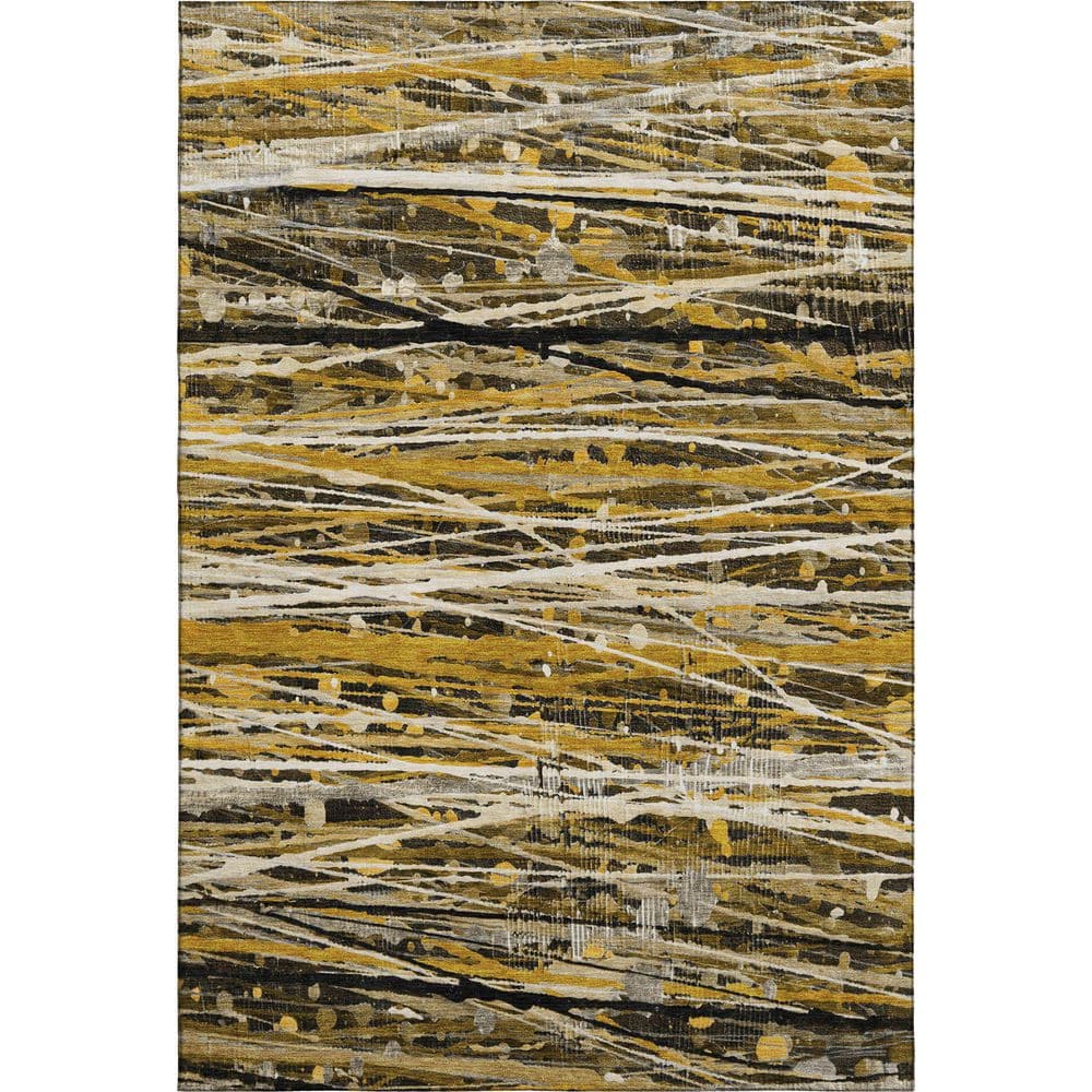 Mayfield Premium Machine Washable Abstract AMF2126 Brown 3 ft. x 4 ft. Area Rug price history on PriceWatchPro