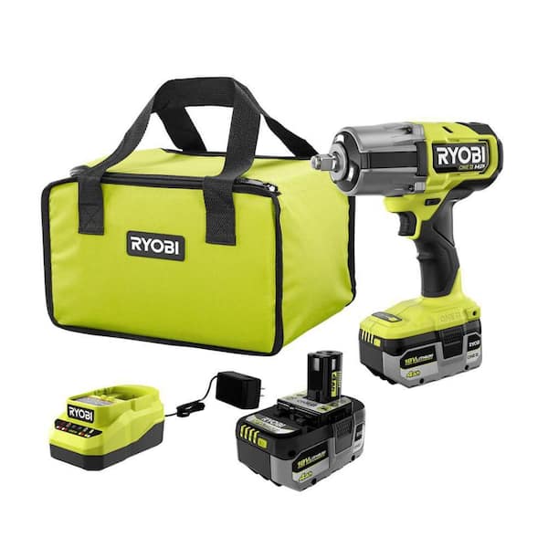 ONE+ HP 18V Brushless Cordless 4-Mode 1/2 in. High Torque Impact Wrench Kit with (2) 4.0 Ah Batteries and Charger