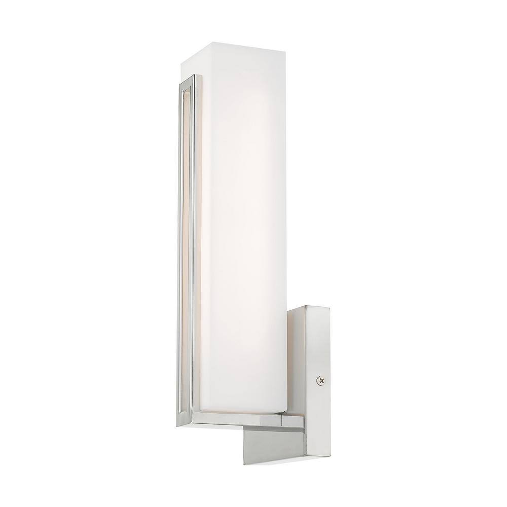 12" Polished Chrome Dimmable LED Vanity Wall Sconce