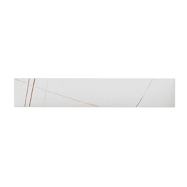 PARASOLAR 22 in. W Engineered Stone Vanity Sidesplash in White MTDMTOP1 ...