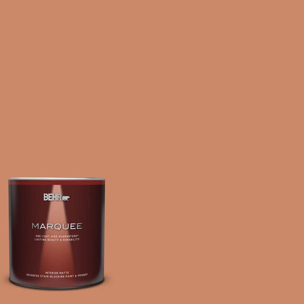 BEHR MARQUEE 1 qt. #230D-5 Aztec Brick Matte Interior Paint & Primer 145304  - The Home Depot