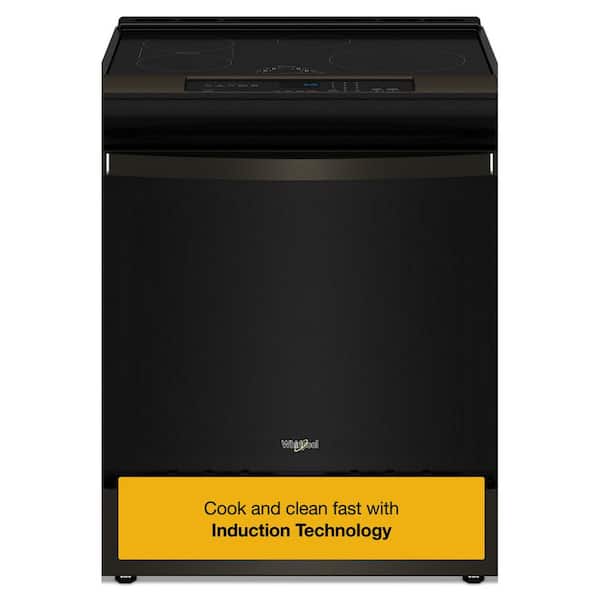 30 in. 4 Elements Slide-In Induction Range in Black Stainless with No Preheat Air Fry